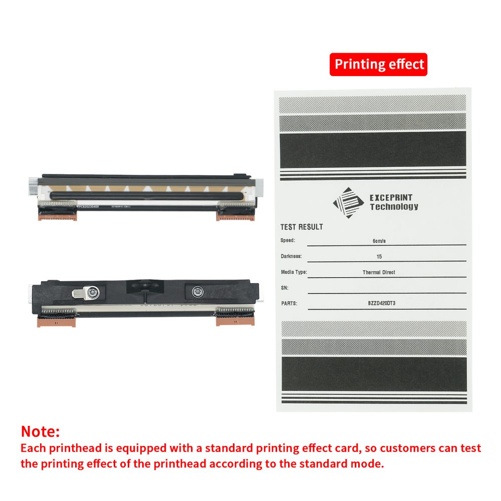 Exceprint Printhead Compatible with Zebra ZD420D ZD620D ZD621D Printhead 300dpi Thermal Label Printer (PN:P1080383-416/P1112640-051) - Image 2
