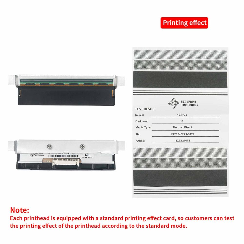 Exceprint Printhead Compatible with Zebra ZT210 ZT220 ZT230 Printhead 203dpi Thermal Label Printer (PN:P1037974-010) - Image 2