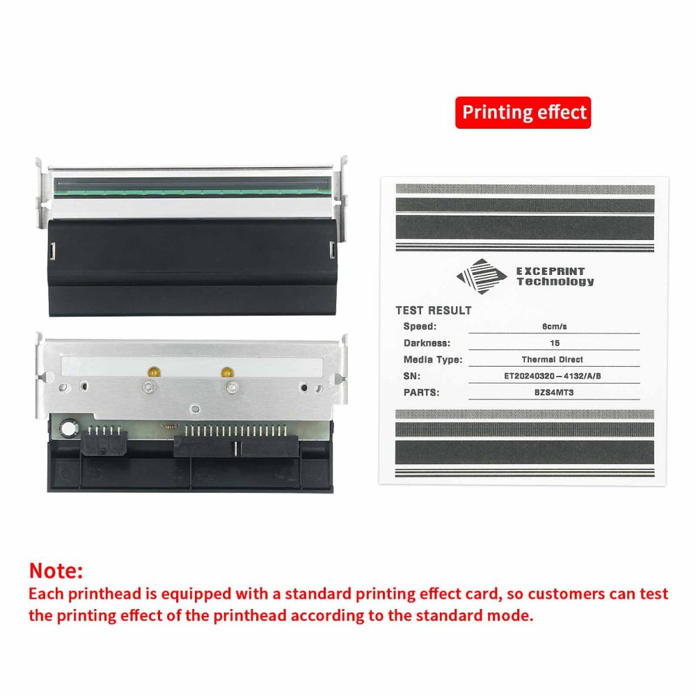 Exceprint Printhead Compatible with Zebra Z4M Z4M Plus Z4000 Printhead 300dpi Thermal Label Printer (PN:G79057M) - Image 2