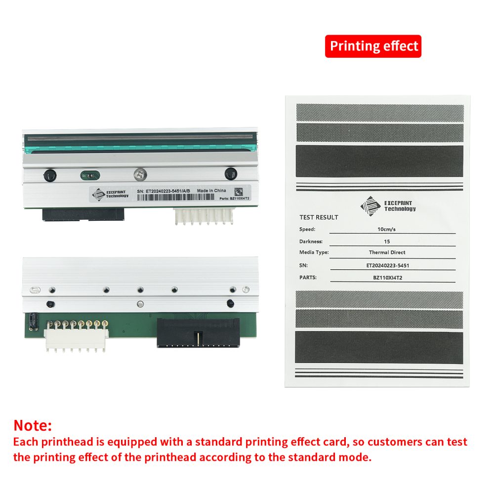 Exceprint Printhead Compatible with Zebra 110Xi4 Printhead 203dpi Thermal Label Printer (PN:P1004230) - Image 2
