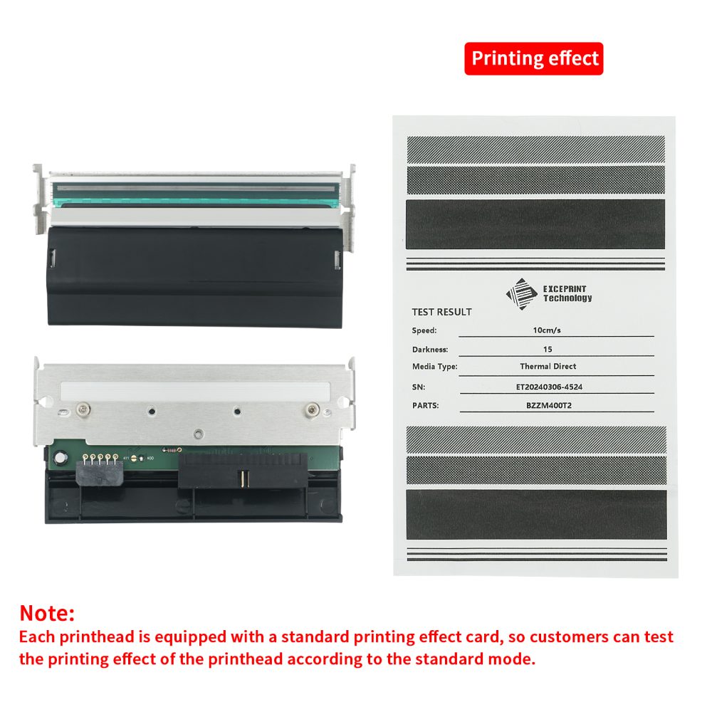 Exceprint Printhead Compatible with Zebra ZM400 RZ400 Printhead 203dpi Thermal Label Printer (PN:79800M) - Image 2
