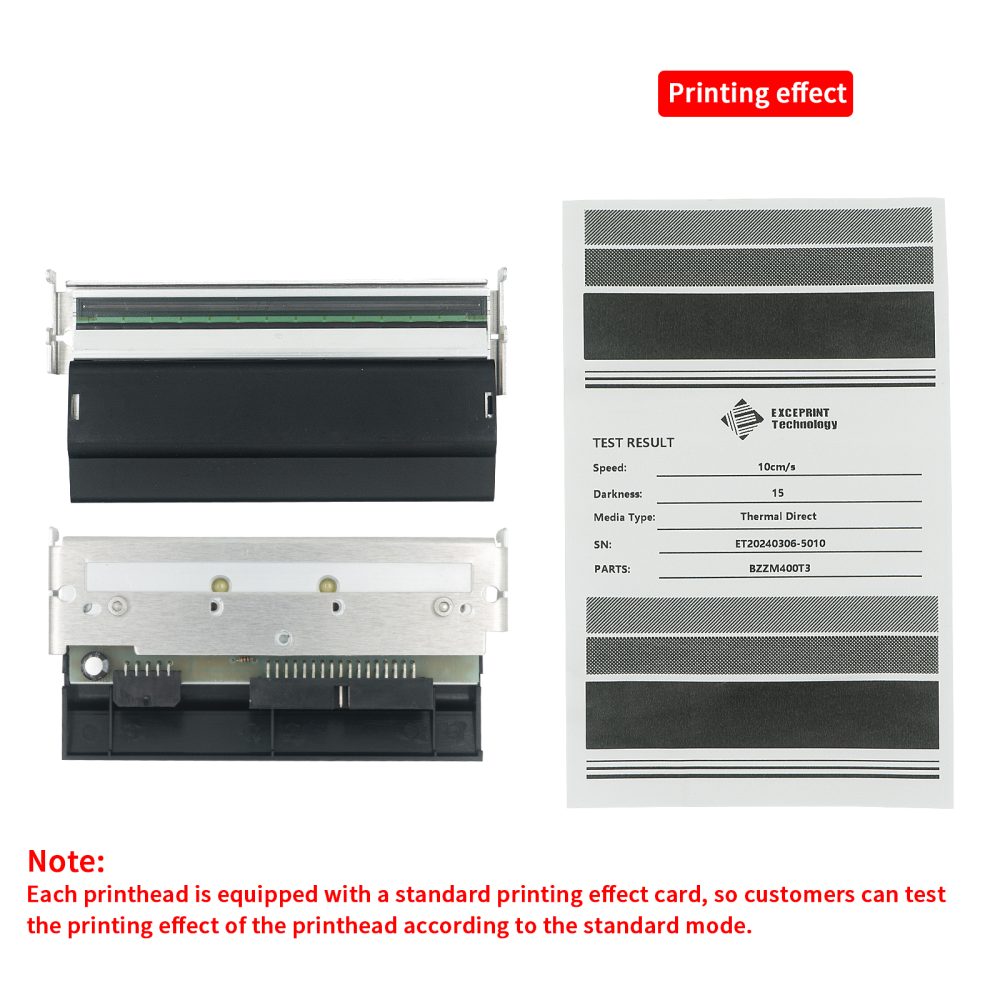 Exceprint Printhead Compatible with Zebra ZM400 RZ400 Printhead 300dpi Thermal Label Printer (PN:79801M) - Image 2