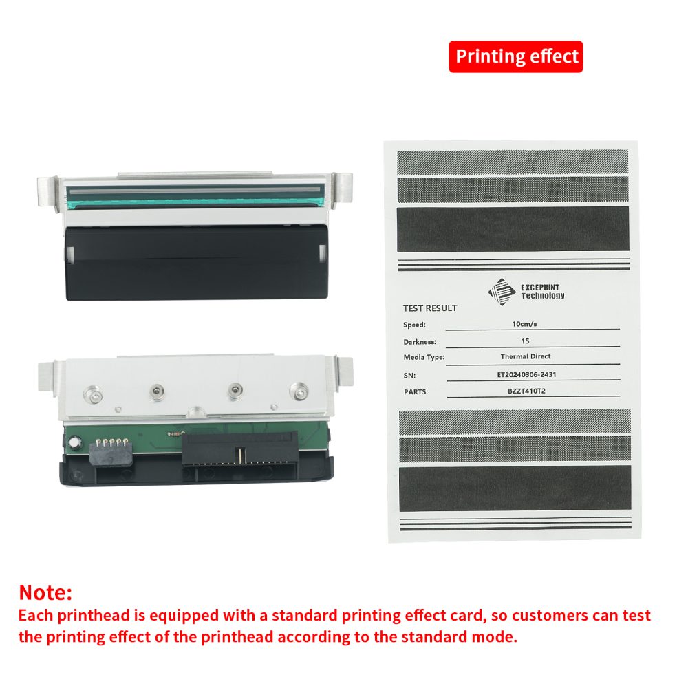 Exceprint Printhead Compatible with Zebra ZT410 ZT411 Printhead 203dpi Thermal Label Printer (PN:P1058930-009) - Image 2
