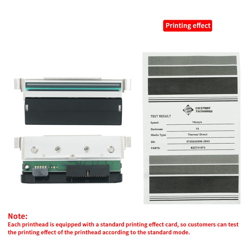 Exceprint Printhead Compatible with Zebra ZT410 ZT411 Printhead 300dpi Thermal Label Printer (PN:P1058930-010) - Image 2