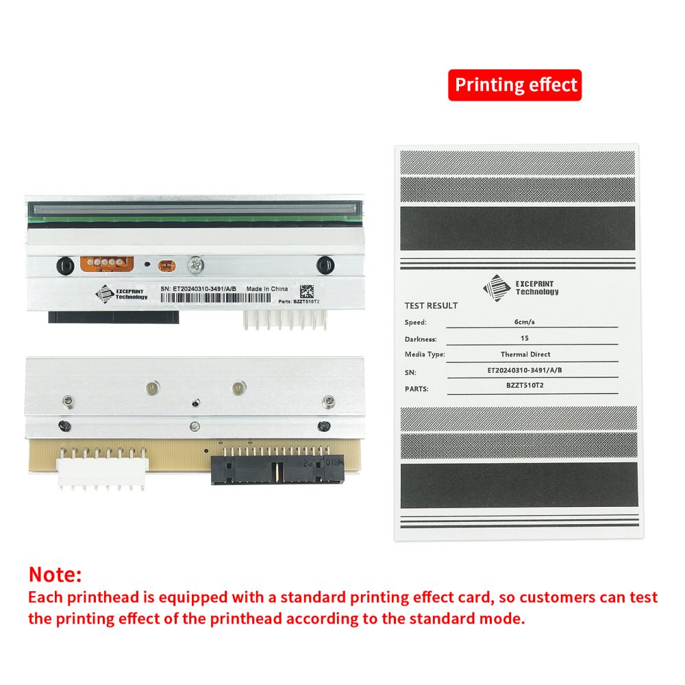Exceprint Printhead Compatible with Zebra ZT510 Printhead 203dpi Thermal Label Printer (PN:P1083347-005) - Image 2