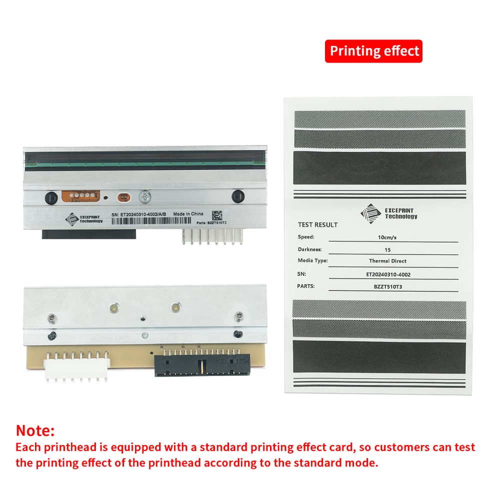 Exceprint Printhead Compatible with Zebra ZT510 Printhead 300dpi Thermal Label Printer (PN:P1083347-006) - Image 2