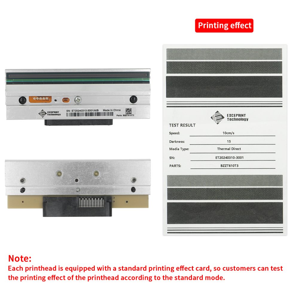 Exceprint Printhead Compatible with Zebra ZT610 Printhead 300dpi Thermal Label Printer (PN:P1083320-011) - Image 2