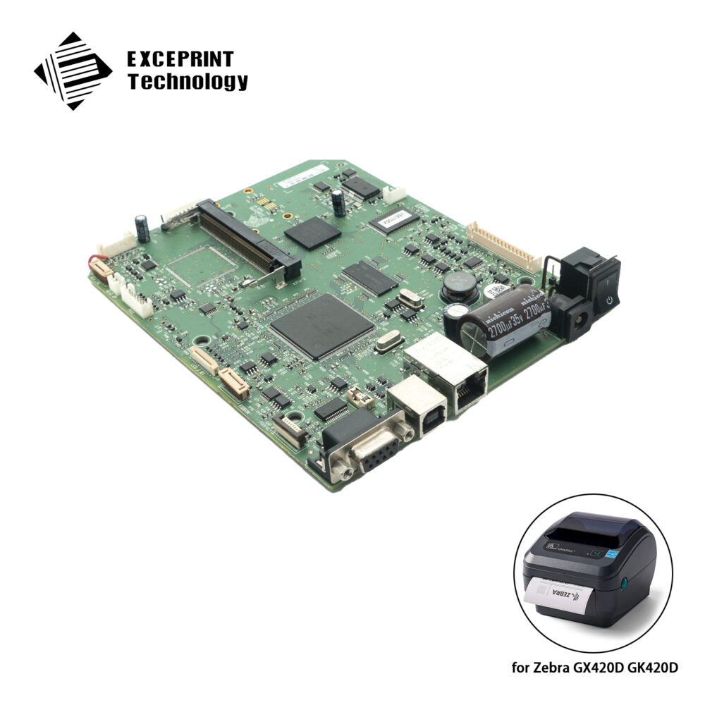 GX Main Logic Board, USB/Serial/Ethernet, ZBI for Zebra GK420d, GX420d, ZP450, ZP455, ZP500, ZP505 (P1027135-021)